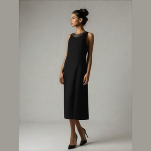 Ivy and Blu Black Sheath Cocktail Dress Large NWT